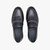 Dark navy blue loafers "Metal Z", cashmere lining