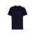 Dark Navy round-neck T-shirt, "ZILLI Crest" embroidery