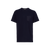 Dark Navy round-neck T-shirt, "ZILLI Crest" embroidery