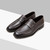 Dark brown hand dyed mocassins, "Laser Z"