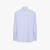 Light blue formal "striped" shirt, topstitched collar with buttons