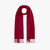 Red carmine fringed scarf 