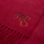 Red carmine fringed scarf 