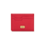 Red calfskin CC5 credit card holder