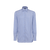 Striped blue and onyx classic silk shirt