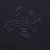 Navy blue round neck sweater, "Big Lion" embroidery