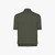 Deep military zipped polo, ribbon stitching 