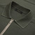 Deep military zipped polo, ribbon stitching 