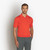 Burnt orange zipped polo, "Lion piquet"