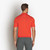 Burnt orange zipped polo, "Lion piquet"