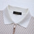 Natural white zipped polo, "Basket" 