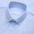 Striped soft blue classic shirt, button-down collar