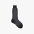 Chaussettes mi-mollet en coton, anthracite clair