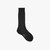 Black and Dark Green striped mid-calf socks in cotton