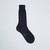Dark Navy mid-calf socks in silk