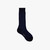 Dark Navy and Smoke Avio striped mid-calf socks in cotton