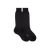 Black mid-calf striped socks in cotton