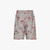 Beige bermuda shorts, "Iris flowers" pattern