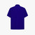 Electric blue casual shirt, "Maison ZILLI EST 1965" embroidery
