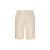 Beige bermuda shorts, slim fit, "ZILLI" lettering