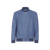 Smoke blue bomber with knitted collar, cuffs and waistband