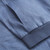 Smoke blue bomber with knitted collar, cuffs and waistband