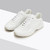 White perforated sneakers, light taupe and white sole