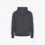 Charcoal zipped hoody, "ZILLI Crest" embroidery