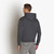 Charcoal zipped hoody, "ZILLI Crest" embroidery