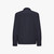 Navy blue zipped overshirt, "ZILLI Crest" embroidery