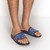Navy blue beach sandals in rubber