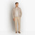Pale caramel mock neck zipped cardigan sweater
