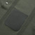 Deep military buttoned polo, leather pocket and inserts