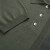 Deep military buttoned polo, leather pocket and inserts