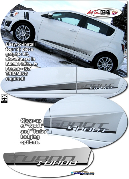Chevy Sonic Faded Side Graphics Kit