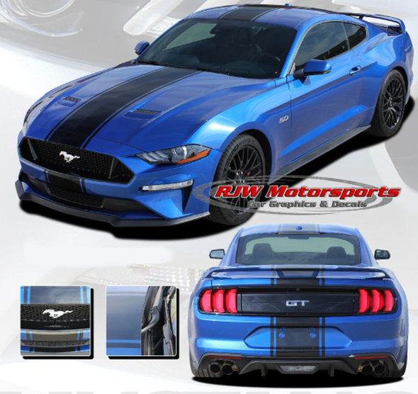 Hyper Rally Stripes for 2018-2023 Mustang