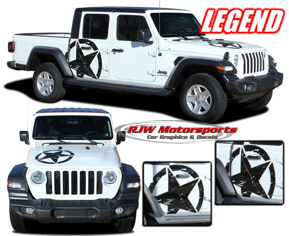 2020-Up Jeep Gladiator Legend Stars Decals