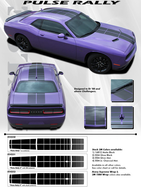 Pulse Racing Stripes for 2008-2023 Dodge Challenger