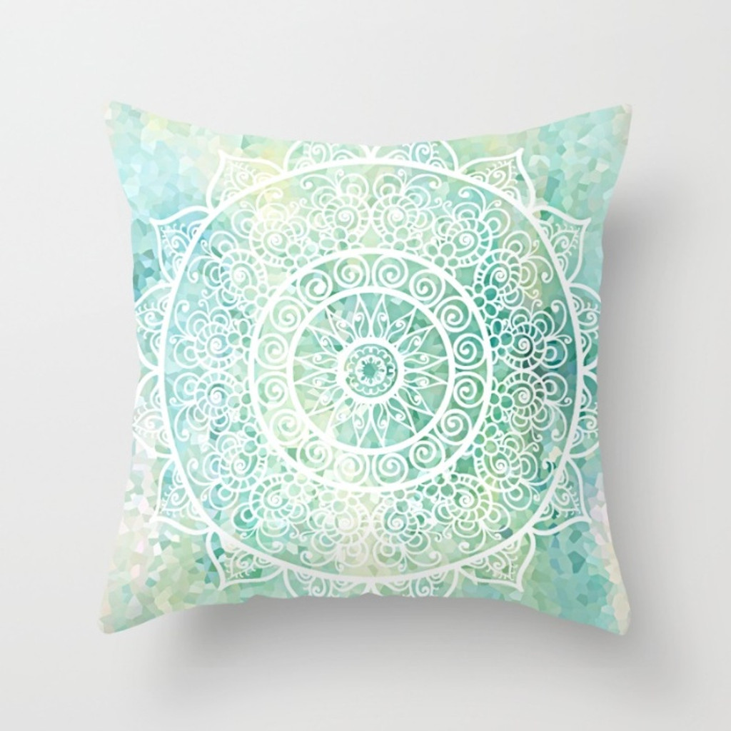 mint green throw pillow