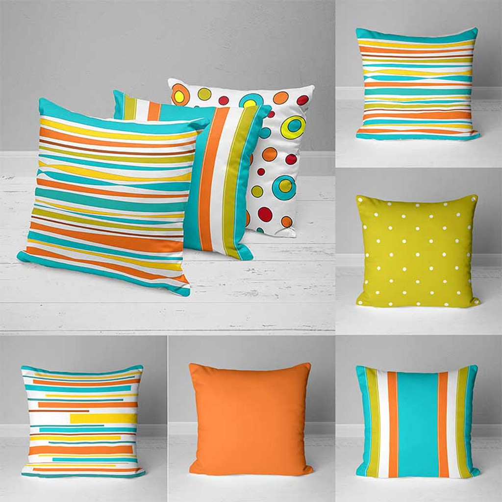 yellow outdoor pillows