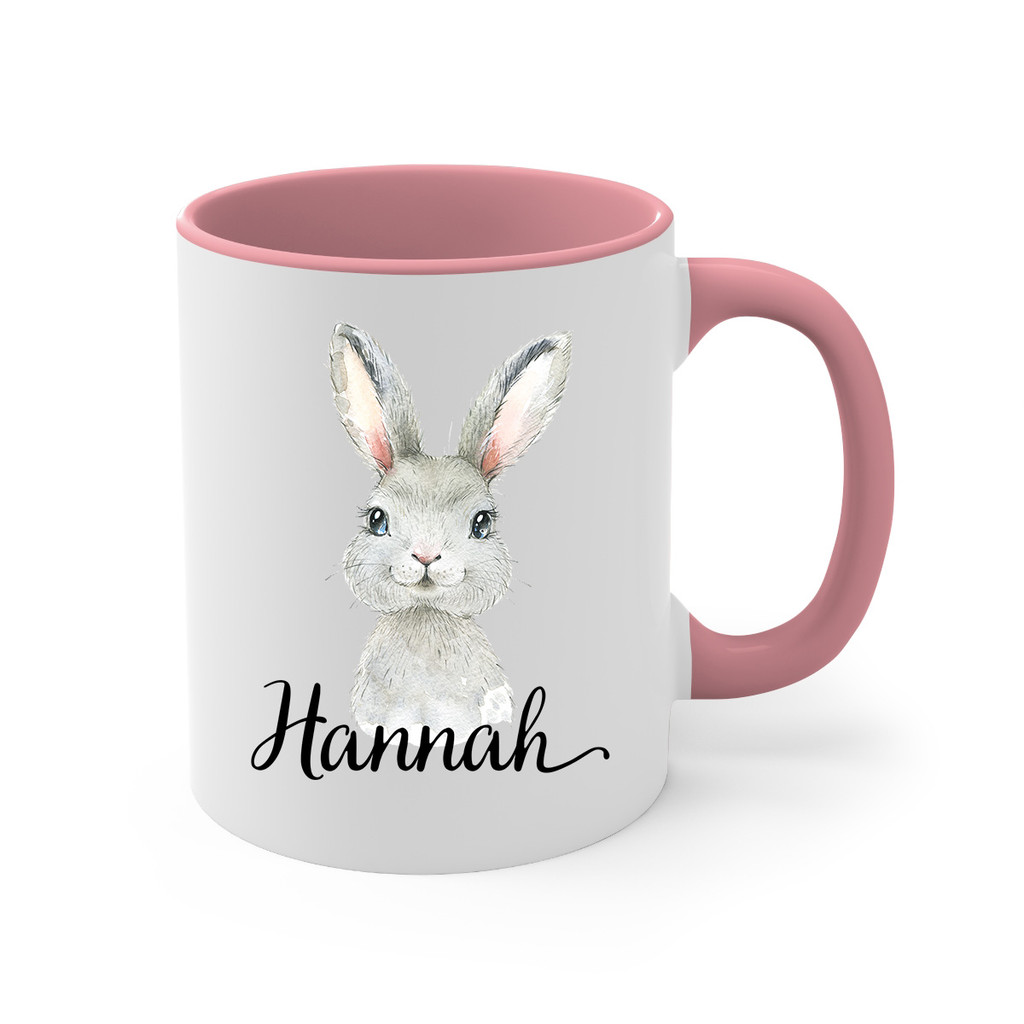 Personalized Rabbit Mug, Cute Bunny Mug with Customizable Name, Funny Bunny Lovers Gift