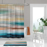 beach shower curtain, coastal bathroom decor
