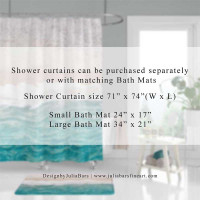 Chrysanthemum Shower Curtain, Floral Bathroom Set in Blue and Pink 