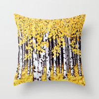 birch trees cushions