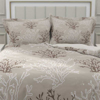 designer duvet cover or comforter cover in brown and beige