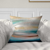 Blue gray coastal pattern pillow cover