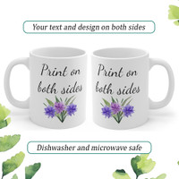 Custom Mug, Name Mug with Floral Design, Personalized Gift for Her