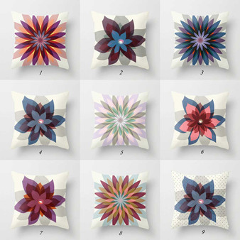 colorful floral pillows by Julia Bars