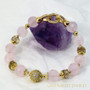 Amulet bracelet with natural Pink Quartz for protection