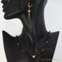 handmade garnet earrings and garnet necklace